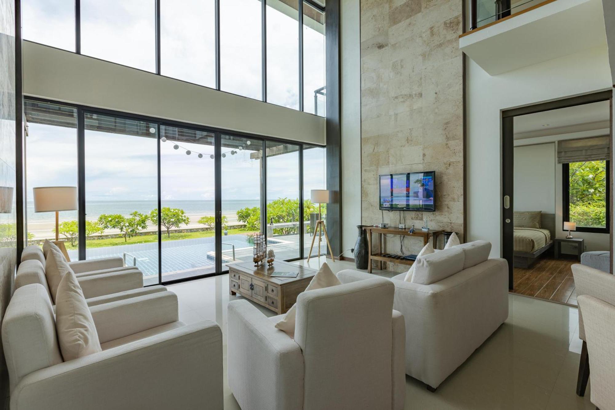Beachfront Modern 4 Bedroom Pool Villa - Rv HHQ Exterior foto